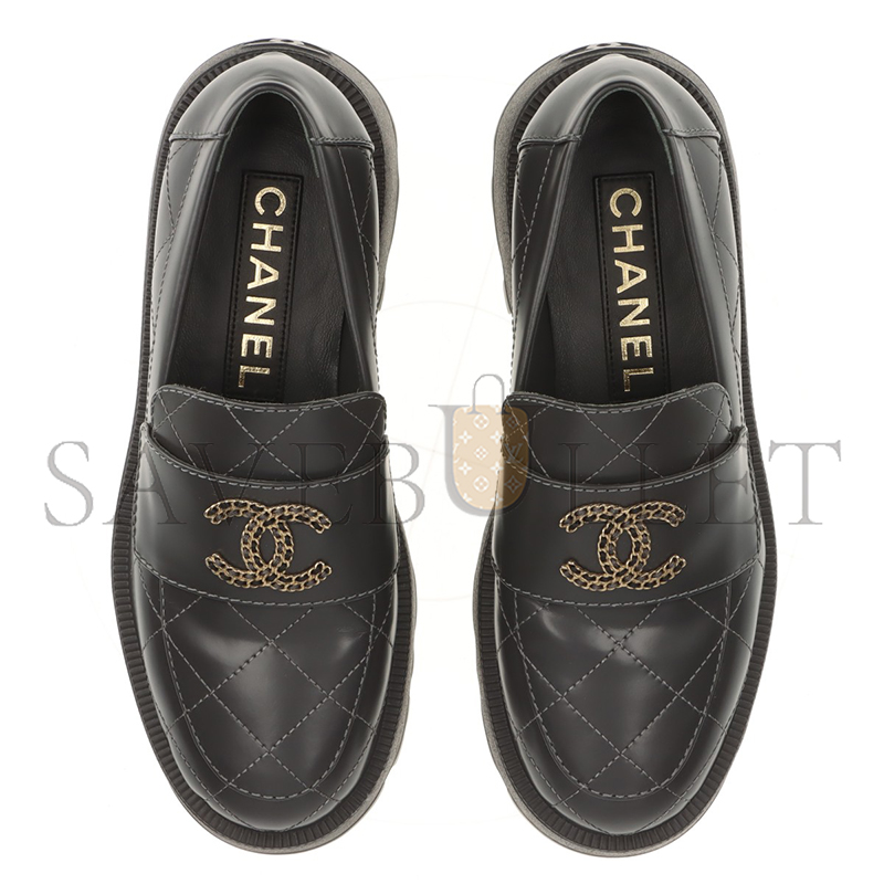 CHANEL COCO MARK MATELASSE 24B LEATHER LOAFER G45921